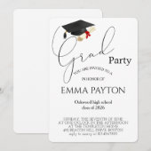 Modern Graduation Celebration  招待状 (正面/裏面)