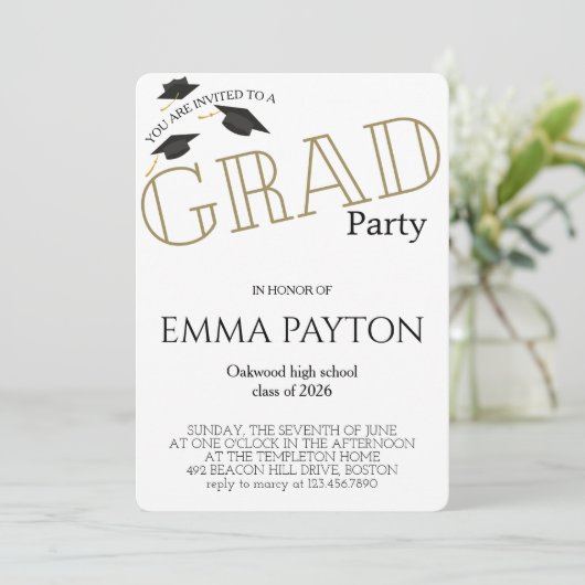 Modern Graduation Celebration  招待状 (スタンド正面)