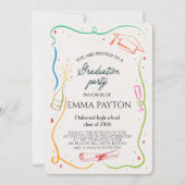 Modern Graduation Celebration  招待状 (正面)