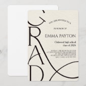 Modern Graduation Celebration  招待状 (正面/裏面)