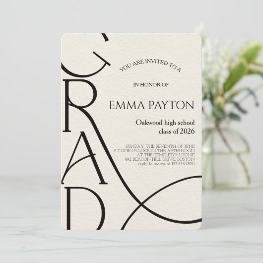 Modern Graduation Celebration  招待状 (スタンド正面)