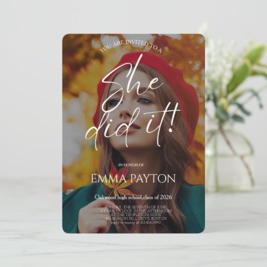 Modern Graduation Celebration 招待状 (スタンド正面)