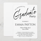 Modern Graduation Celebration  招待状 (正面/裏面)