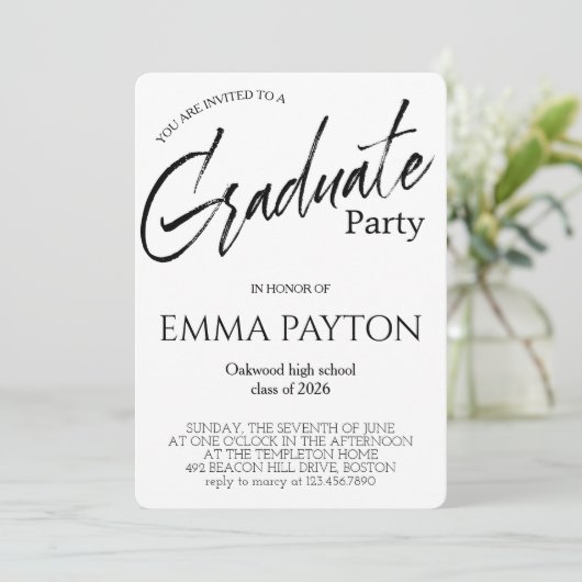 Modern Graduation Celebration  招待状 (スタンド正面)