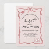 Modern Graduation Celebration  招待状 (正面/裏面)