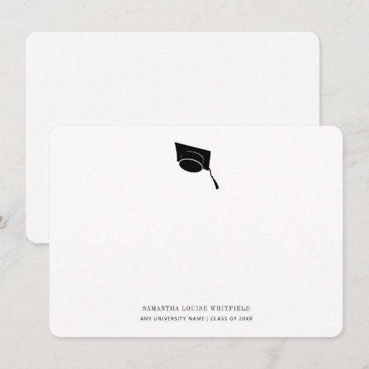 Modern Graduation Classic Grad Cap サンキューカード (正面/裏面)
