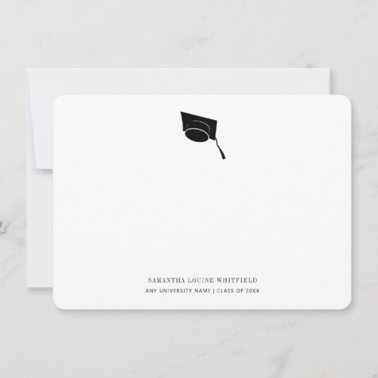Modern Graduation Classic Grad Cap サンキューカード (正面)