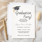 Modern Graduation Invitation Template 招待状
