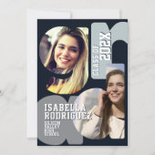 Modern  Graduation Invite 招待状 (正面)