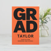 Modern Graduation Invite | Graduation Party 招待状 (スタンド正面)