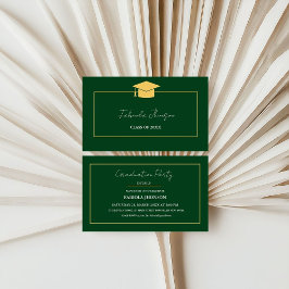 Modern Graduation Name Card Insert Gold Frame エンクロージャーカード