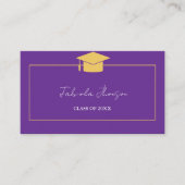 Modern Graduation Name Card Insert Gold Frame エンクロージャーカード (正面)