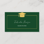 Modern Graduation Name Card Insert Gold Frame エンクロージャーカード (正面)