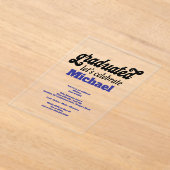 Modern Graduation Party アクリル招待状 (レイダウン)