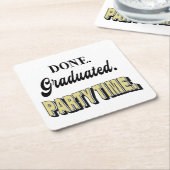 Modern Graduation Party スクエアペーパーコースター (アングル)