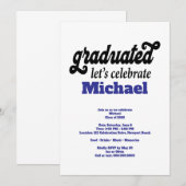 Modern Graduation Party 招待状 (正面/裏面)