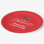 Modern Graduation Party Class of 20XX Custom Paper ペーパープレート (アングル)