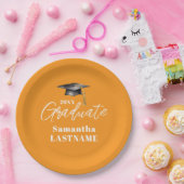 Modern Graduation Party Class of 20XX Custom Paper ペーパープレート (パーティー)