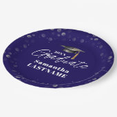 Modern Graduation Party Class of 20XX Custom Paper ペーパープレート (アングル)