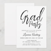 Modern Graduation Party Invitation 招待状 (正面/裏面)