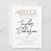 Modern Graduation Party Invitation  招待状 (正面)