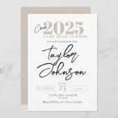 Modern Graduation Party Invitation  招待状 (正面/裏面)