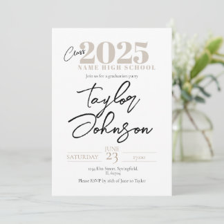 Modern Graduation Party Invitation  招待状