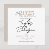 Modern Graduation Party Invitation  招待状 (正面/裏面)