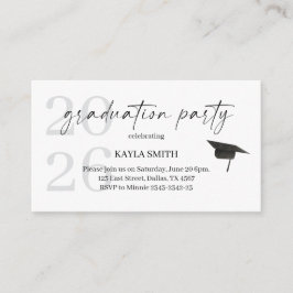 Modern Graduation Party Invitation Insert エンクロージャーカード