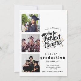 Modern Graduation Party Invitation with Photos 招待状