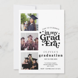 Modern Graduation Party Invitation with Photos 招待状