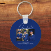 Modern Graduation Party Photo Display キーホルダー (裏面)