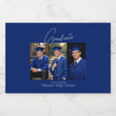 Modern Graduation Party Photo Display リキュールボトルラベル (シングルラベル)