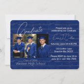 Modern Graduation Party Photo Display 招待状 (正面)