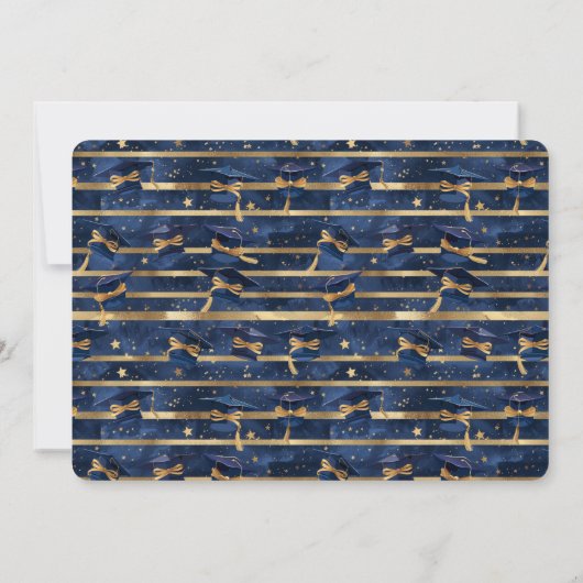 Modern Graduation Party Photo Display 案内状 (裏面)