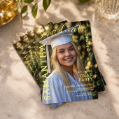 Modern Graduation Party Photo Invite 招待状