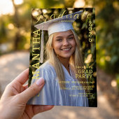 Modern Graduation Party Photo Invite 招待状