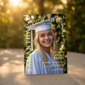 Modern Graduation Party Photo Invite 招待状