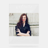 Modern Graduation Party Script Photo Welcome  アクリルサイン (正面)