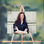 Modern Graduation Party Script Photo Welcome  アクリルサイン (ニュートラル)