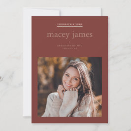 Modern Graduation Photo Card | Custom College Grad 案内状