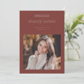 Modern Graduation Photo Card | Custom College Grad 案内状 (スタンド正面)