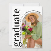 Modern Graduation Photo Collage Invitation 招待状 (正面)