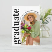 Modern Graduation Photo Collage Invitation 招待状 (スタンド正面)