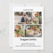 Modern Graduation Photo Collage Invitation 招待状 (裏面)