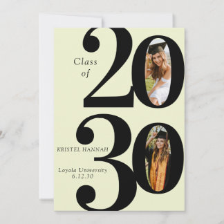 Modern Graduation Photo Invite 招待状