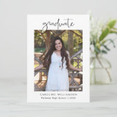 Modern Graduation Photo Open House Invitation サンキューカード (スタンド正面)