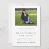 Modern Graduation Photo Open House Invitation サンキューカード (裏面)
