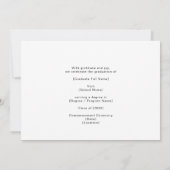 Modern Graduation Photo QR Code Minimal Arch Video 案内状 (裏面)