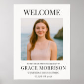 Modern Graduation Photo Welcome Sign ポスター (正面)